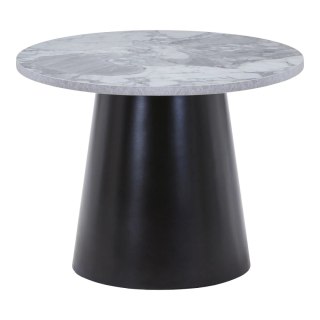 Stolik kawowy Brito 60 cm okrągły szary marmur loft do salonu ( Rozmiar: uniwersalny )