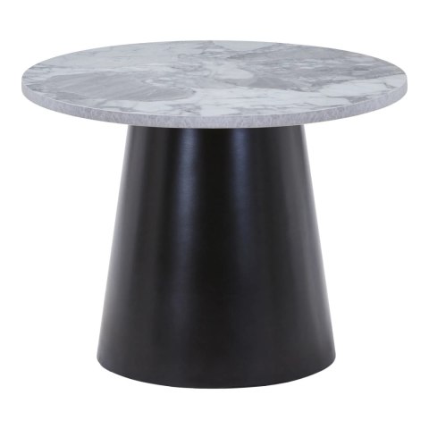 Stolik kawowy Brito 60 cm okrągły szary marmur loft do salonu ( Rozmiar: uniwersalny )