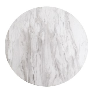 Stolik kawowy okrągły glamour Bolzano 110 cm biały marmur ze złotą nogą do salonu Intesi ( Rozmiar: uniwersalny )
