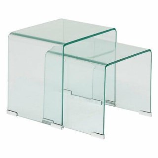 Zestaw 2 stolików Lenia szkło transparentne ( Rozmiar: uniwersalny )