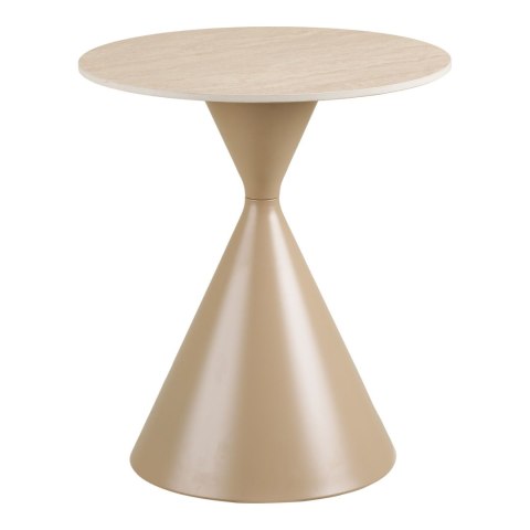 Annecy stolik kawowy okrągły ceramiczny nowoczesny piaskowy 50 cm ( Rozmiar: uniwersalny )