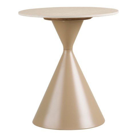 Annecy stolik kawowy okrągły ceramiczny nowoczesny piaskowy 50 cm ( Rozmiar: uniwersalny )