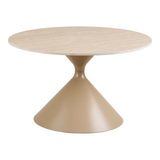 Annecy stolik kawowy okrągły nowoczesny ceramiczny trawertyn 70 cm ( Rozmiar: uniwersalny )