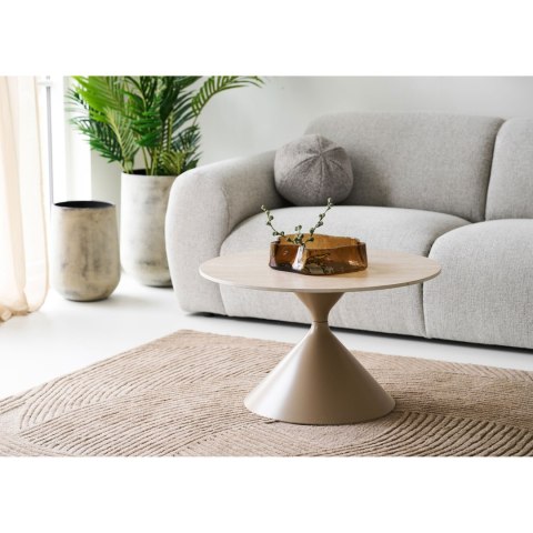 Annecy stolik kawowy okrągły nowoczesny ceramiczny trawertyn 70 cm ( Rozmiar: uniwersalny )