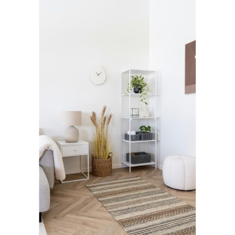 Bilby lampka nocna ceramiczna beżowa ze szklanym kloszem do sypialni ( Rozmiar: uniwersalny )