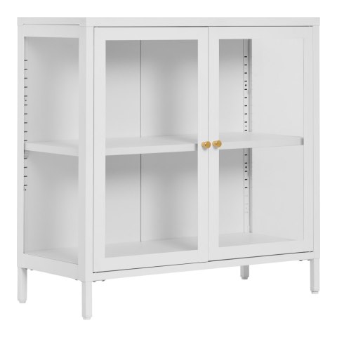 Dalby biała witryna szklana metalowa do salonu i na alkohol 80 cm ( Rozmiar: uniwersalny )
