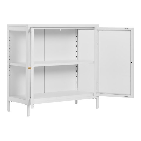 Dalby biała witryna szklana metalowa do salonu i na alkohol 80 cm ( Rozmiar: uniwersalny )