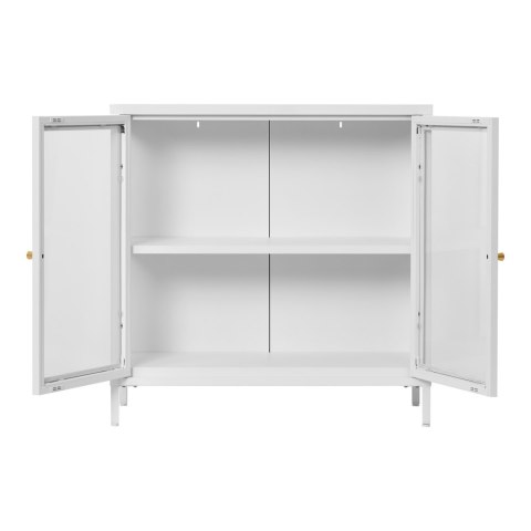 Dalby biała witryna szklana metalowa do salonu i na alkohol 80 cm ( Rozmiar: uniwersalny )