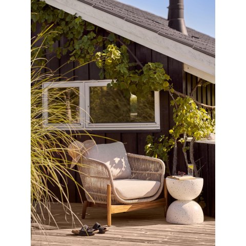 Fotel Terracina boho beżowy House Nordic do salonu i na taras ( Rozmiar: uniwersalny )