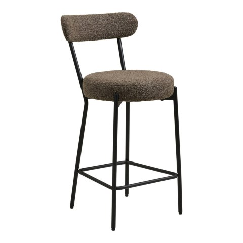Hoker Badalona tapicerowany bouclé brązowy 65 cm do kuchni loft ( Rozmiar: uniwersalny )