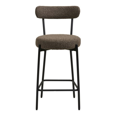 Hoker Badalona tapicerowany bouclé brązowy 65 cm do kuchni loft ( Rozmiar: uniwersalny )
