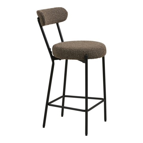 Hoker Badalona tapicerowany bouclé brązowy 65 cm do kuchni loft ( Rozmiar: uniwersalny )