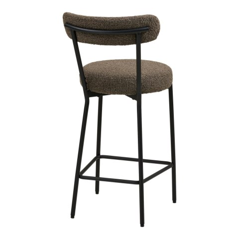 Hoker Badalona tapicerowany bouclé brązowy 65 cm do kuchni loft ( Rozmiar: uniwersalny )