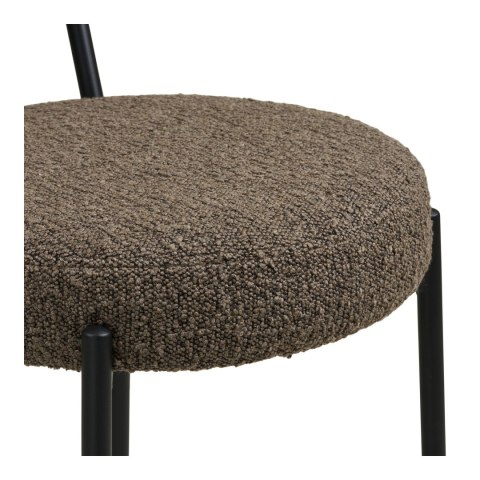 Hoker Badalona tapicerowany bouclé brązowy 65 cm do kuchni loft ( Rozmiar: uniwersalny )