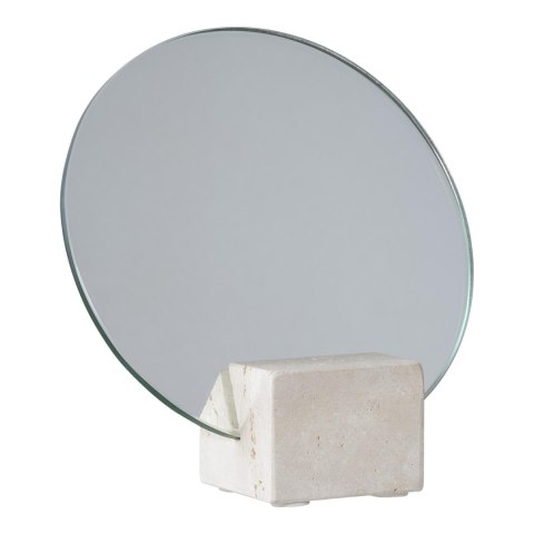 House Nordic okrągłe lustro stojące na trawertynowej podstawie 18 cm ( Rozmiar: uniwersalny )