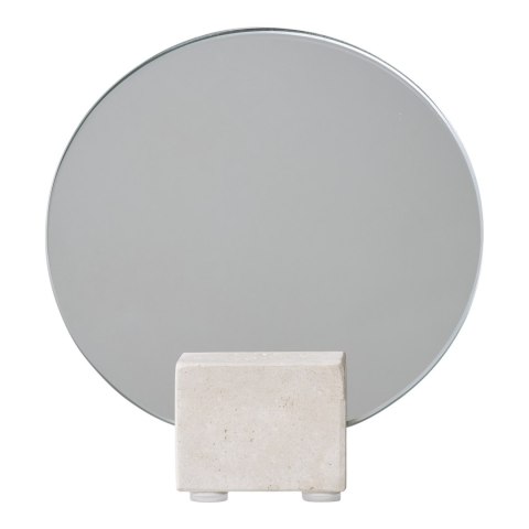 House Nordic okrągłe lustro stojące na trawertynowej podstawie 18 cm ( Rozmiar: uniwersalny )