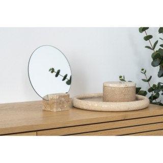 House Nordic taca dekoracyjna okrągła trawertyn 25,5 cm beżowa nowoczesna ( Rozmiar: uniwersalny )