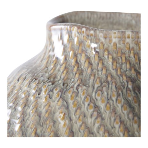 House Nordic wazon ceramiczny biało-zielony 30,5 cm dekoracyjny do salonu ( Rozmiar: uniwersalny )