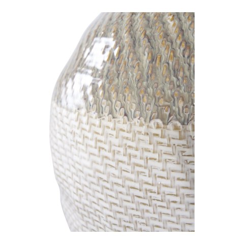 House Nordic wazon ceramiczny biało-zielony 30,5 cm dekoracyjny do salonu ( Rozmiar: uniwersalny )