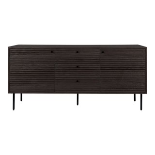 Komoda Kyoto fornir dębowy dymiony ryflowana 150 cm do salonu ( Rozmiar: uniwersalny )