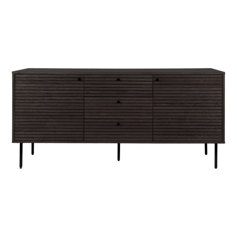 Komoda Kyoto fornir dębowy dymiony ryflowana 150 cm do salonu ( Rozmiar: uniwersalny )