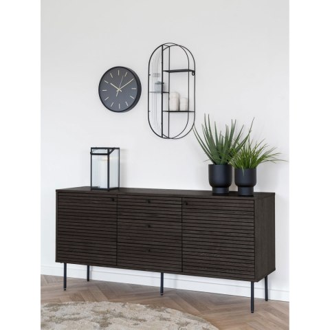 Komoda Kyoto fornir dębowy dymiony ryflowana 150 cm do salonu ( Rozmiar: uniwersalny )
