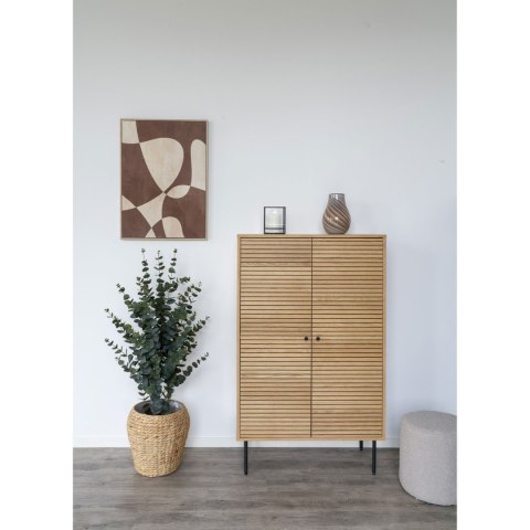 Komoda Kyoto wysoka skandynawska na nóżkach dąb do salonu 80 cm ( Rozmiar: uniwersalny )