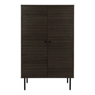 Komoda Kyoto wysoka skandynawska ryflowana dębowa do salonu 80 cm ( Rozmiar: uniwersalny )