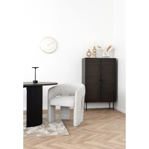 Komoda Kyoto wysoka skandynawska ryflowana dębowa do salonu 80 cm ( Rozmiar: uniwersalny )