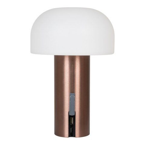 Lampa ogrodowa LED Soham nowoczesna miedziano-biała IP44 na taras USB ( Rozmiar: uniwersalny )