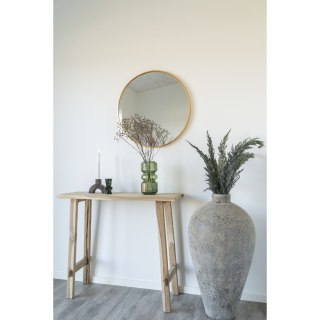 Lustro okrągłe 60 cm Madrid w złotej ramie do salonu i sypialni House Nordic ( Rozmiar: uniwersalny )