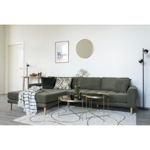 Lustro okrągłe 60 cm Madrid w złotej ramie do salonu i sypialni House Nordic ( Rozmiar: uniwersalny )