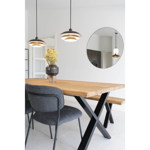 Lustro okrągłe Jersey 80 cm czarne do salonu w czarnej metalowej ramie House Nordic ( Rozmiar: uniwersalny )
