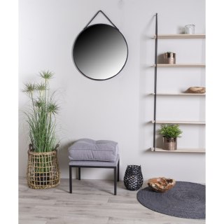 Lustro okrągłe Trapani 60 cm w czarnej ramie do przedpokoju i salonu House Nordic ( Rozmiar: uniwersalny )