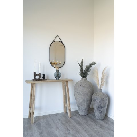 Lustro owalne Trapani 35x60 cm do sypialni w czarnej metalowej ramie House Nordic ( Rozmiar: uniwersalny )