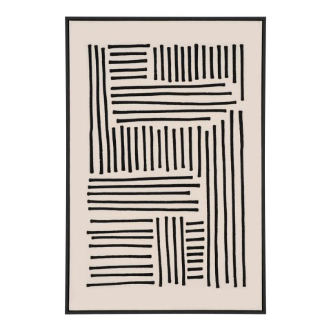 Obraz dekoracyjny Lipari No.1 100x140 czarno‑beżowy do salonu ( Rozmiar: uniwersalny )