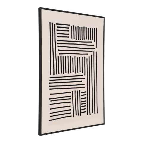 Obraz dekoracyjny Lipari No.1 100x140 czarno‑beżowy do salonu ( Rozmiar: uniwersalny )