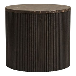 Rota stolik kawowy okrągły imitacja marmuru ciemnobrązowy 45 cm ( Rozmiar: uniwersalny )