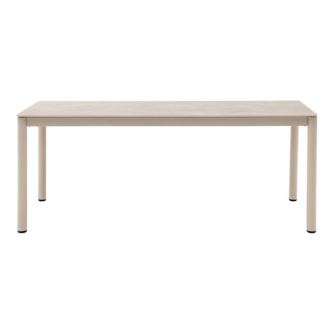 Stół Alcudia piaskowy do jadalni 200x90 nowoczesny ceramika aluminium ( Rozmiar: uniwersalny )