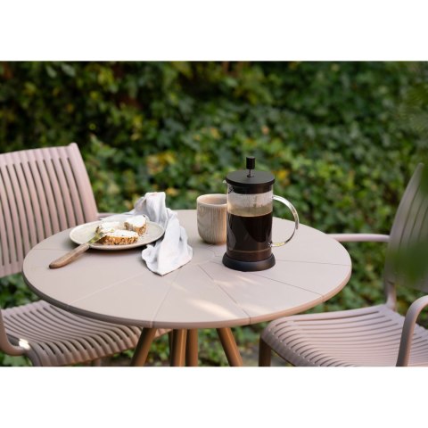 Stół Barletta bistro okrągły taupe 70 cm do ogrodu i na taras ( Rozmiar: uniwersalny )