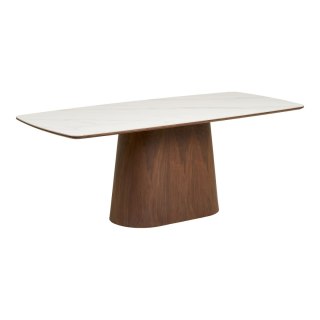 Stół Noli nowoczesny do jadalni biały na jednej nodze 200x90 cm ( Rozmiar: uniwersalny )