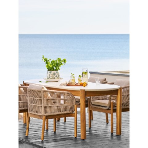 Stół Terracina nowoczesny do jadalni owalny biały 210x95 cm ( Rozmiar: uniwersalny )