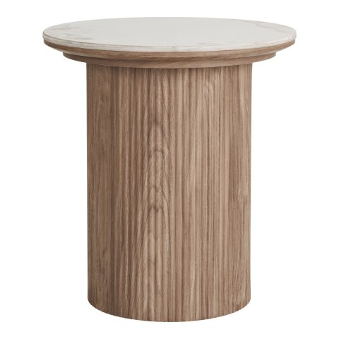 Stolik kawowy Athens okrągły biały z ceramicznym blatem 45 cm ( Rozmiar: uniwersalny )
