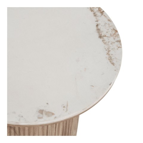 Stolik kawowy Athens okrągły biały z ceramicznym blatem 45 cm ( Rozmiar: uniwersalny )