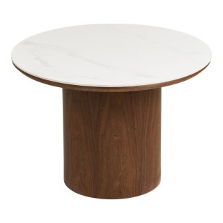 Stolik kawowy Noli okrągły 60 cm ceramiczny skandynawski do salonu ( Rozmiar: uniwersalny )