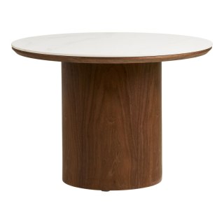 Stolik kawowy Noli okrągły 60 cm ceramiczny skandynawski do salonu ( Rozmiar: uniwersalny )