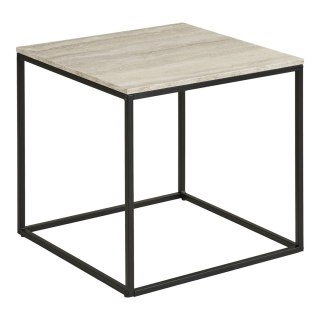 Vita stolik kawowy kwadratowy do salonu trawertyn loft czarny 45x45 ( Rozmiar: uniwersalny )