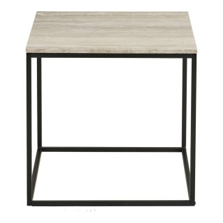 Vita stolik kawowy kwadratowy do salonu trawertyn loft czarny 45x45 ( Rozmiar: uniwersalny )