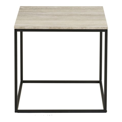 Vita stolik kawowy kwadratowy do salonu trawertyn loft czarny 45x45 ( Rozmiar: uniwersalny )