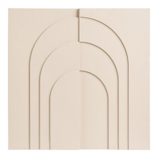 Dekoracja ścienna Ina House Nordic beżowy relief 60x60 cm do salonu nowoczesna ( Rozmiar: uniwersalny )